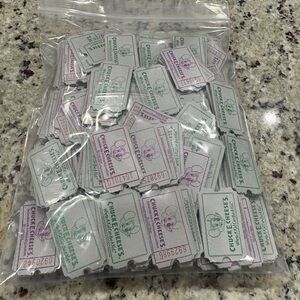 Chuck E Cheese 1360 game reward paper tickets